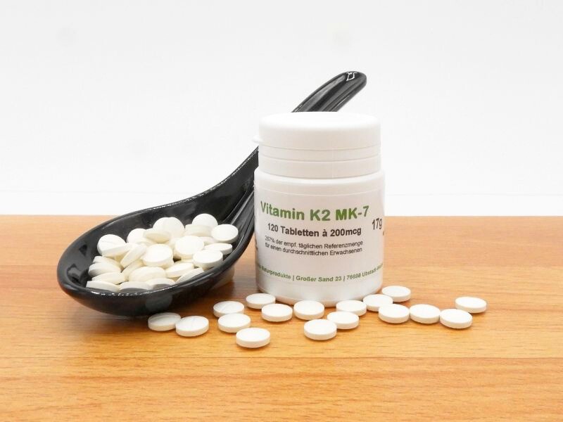 Vitamin K2 MK-7, 120 Tabletten a 200mcg, vegan, beste Bioverfügbarkeit