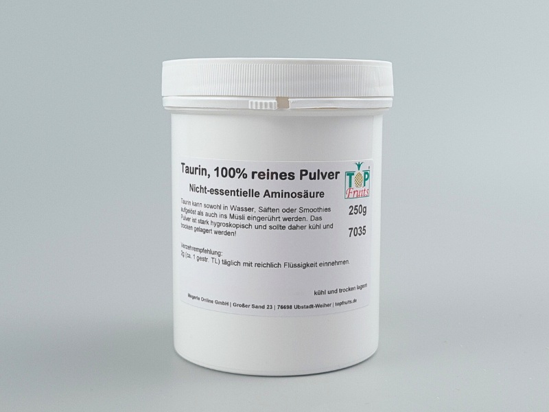 Taurin Pulver, 100% rein - 250g