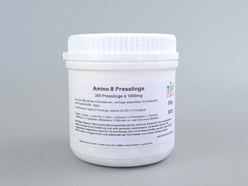 Amino 8 Presslinge, essentielle Aminosäuren ohne Zusatzstoffe