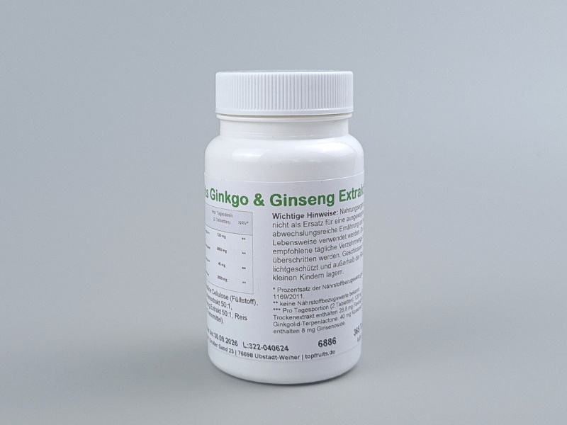Ginkgo Ginseng Mix 8000, 365 vegane Tabletten