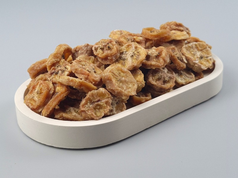 Bananenscheiben aus Babybananen (Bananenchips), natur, superaromatisch, Bio kbA