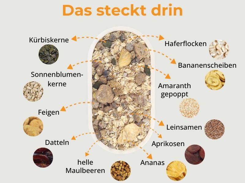 Amaranth Vital-Müsli - Exotikfrucht Plus - Das steckt drin