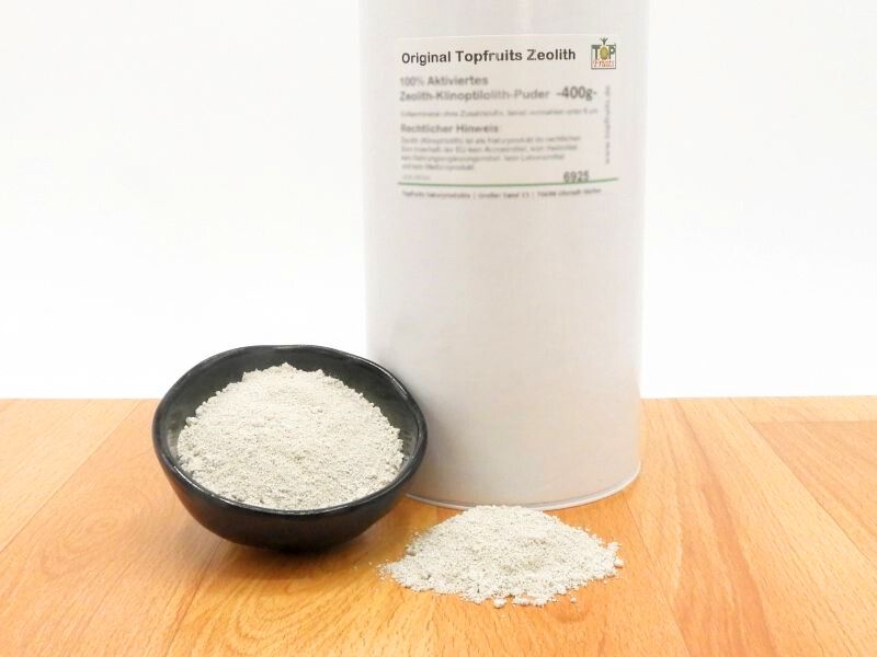 Zeolith-Pulver, sehr fein 6 µm - 400g, Clinoptilolith (Klinoptilolith) Gehalt 85%