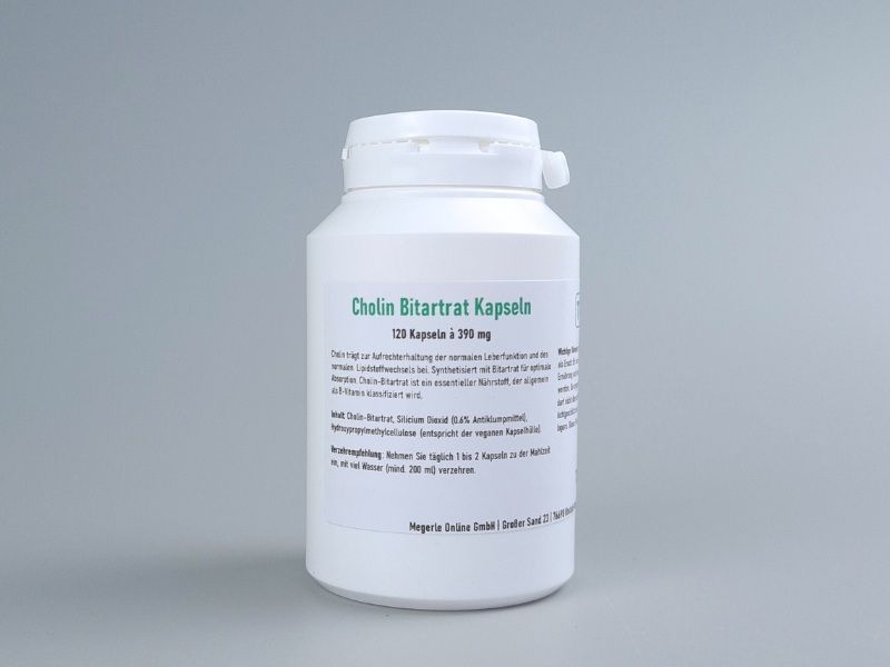 Cholin Bitartrat Kapseln, 390mg pro Kapsel, 100% vegan