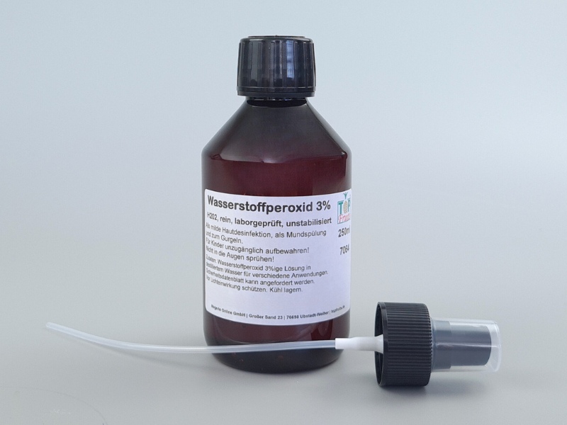 Wasserstoffperoxid 3% - 100ml, laborgeprüft, HP (H2O2) unstabilisiert, rein
