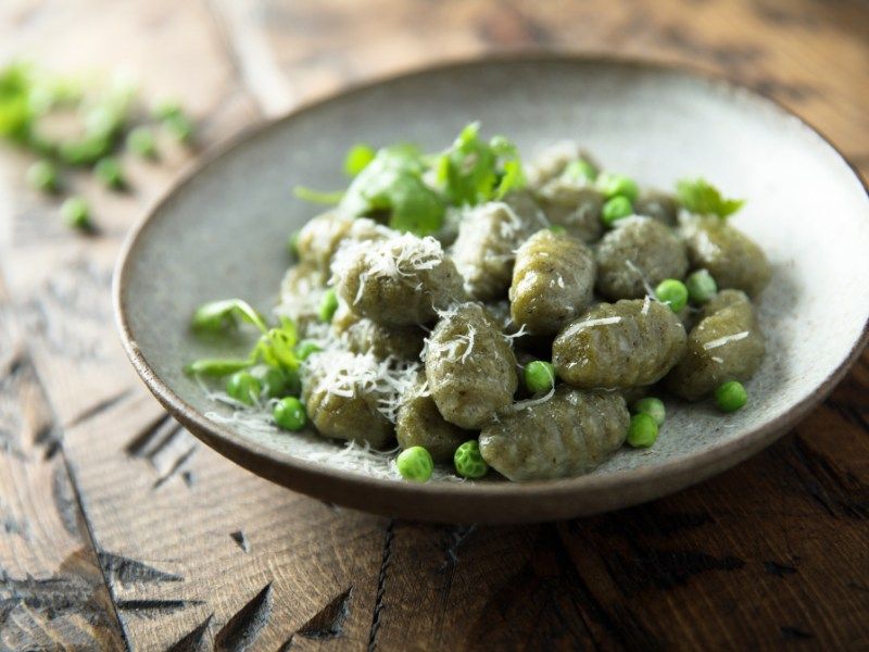 Gnocchi mit Spinatpulver
