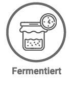 Fermentiert - Produkte mit diesem Symbol sind fermentiert und durch Milchsäurebakterien aufgeschlossen. Fermentprodukte enthalten über den Gehalt an wertvoller Milchsäure hinaus, mehr Enzyme und Mikronährstoffe als das unfermentierte Produkt. Durch den Fermentierungsprozess sind diese Produkte darüber hinaus bereits so weit aufgeschlossen, dass diese besonders zuträglich und leicht aufzunehmen sind.