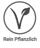 Vegan / Rein Pflanzlich - Nahrungsmittel mit diesem Symbol sind nur mit pflanzlichen Rohstoffen, ohne Zutaten toter Tiere hergestellt. Bei Körperpflegeprodukten kann jedoch Bienenwachs enthalten sein.